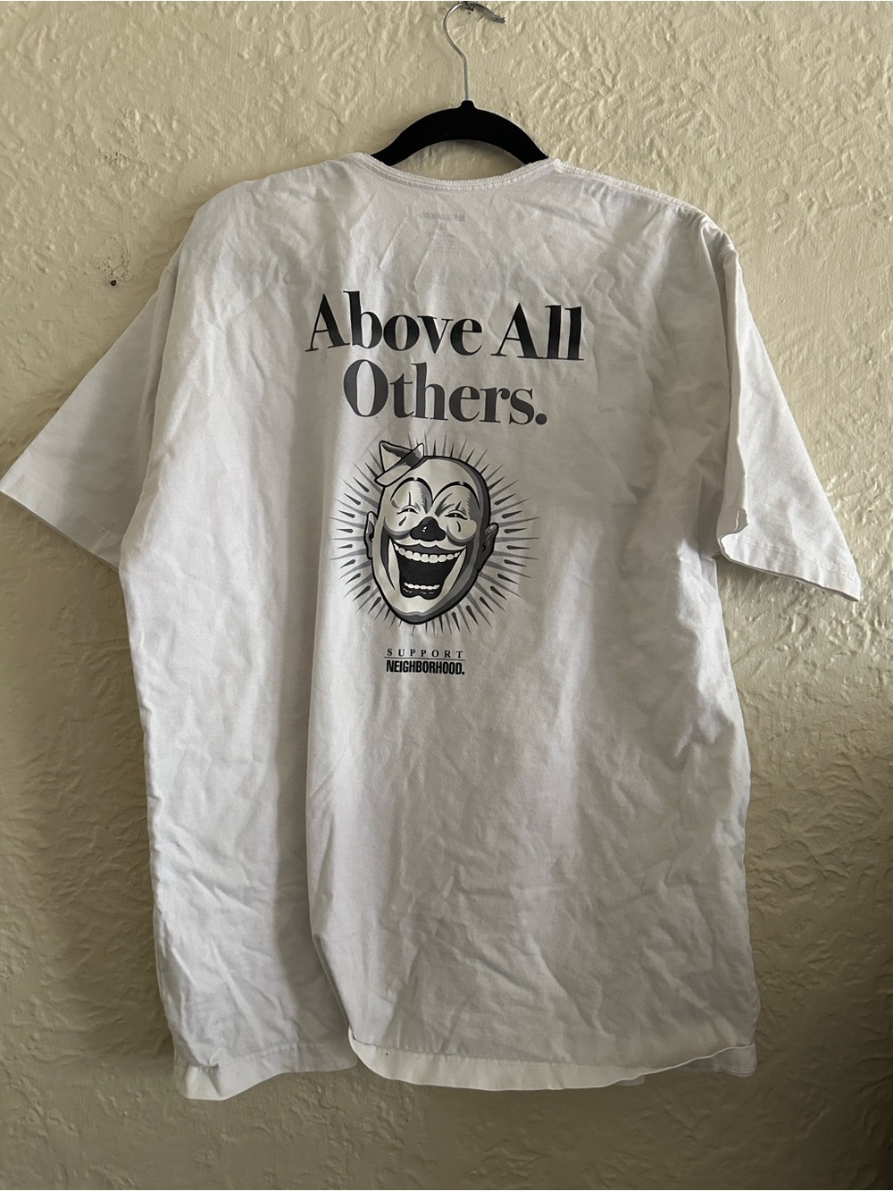 Neighborhood Clown Above All Others White T-Shirt Japanese Streetwear XL